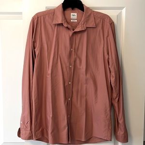 Zara Button Relaxed Fit shirt SALMON color!